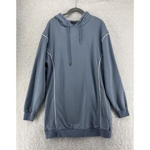 Maniere de Voir Blue Hoodie Dress Women's Size 6 Y2K Streetwear
